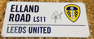 RARE Daniel Farke hand signed autographed Elland Road Street Sign Leeds United b